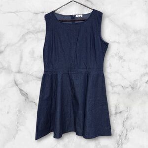 Amelia Elegant Navy Blue denim Sleeveless Dress size XL